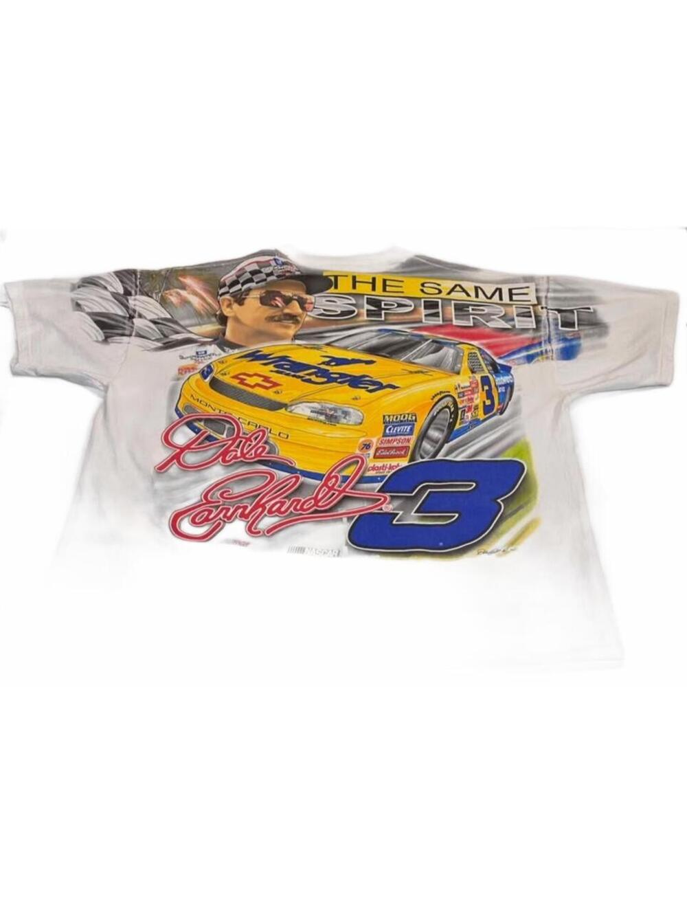 Vintage Dale Earnhardt 3 NASCAR Racing 2XL White Graphic Tee